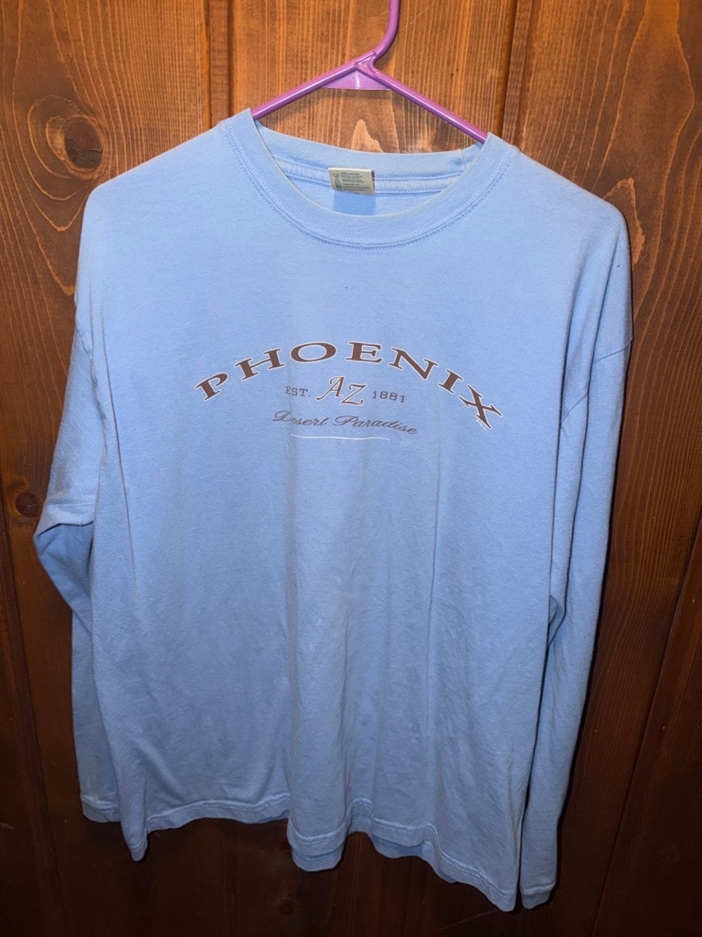 Phoenix AZ Graphic Long-Sleeve Tee - Light Blue